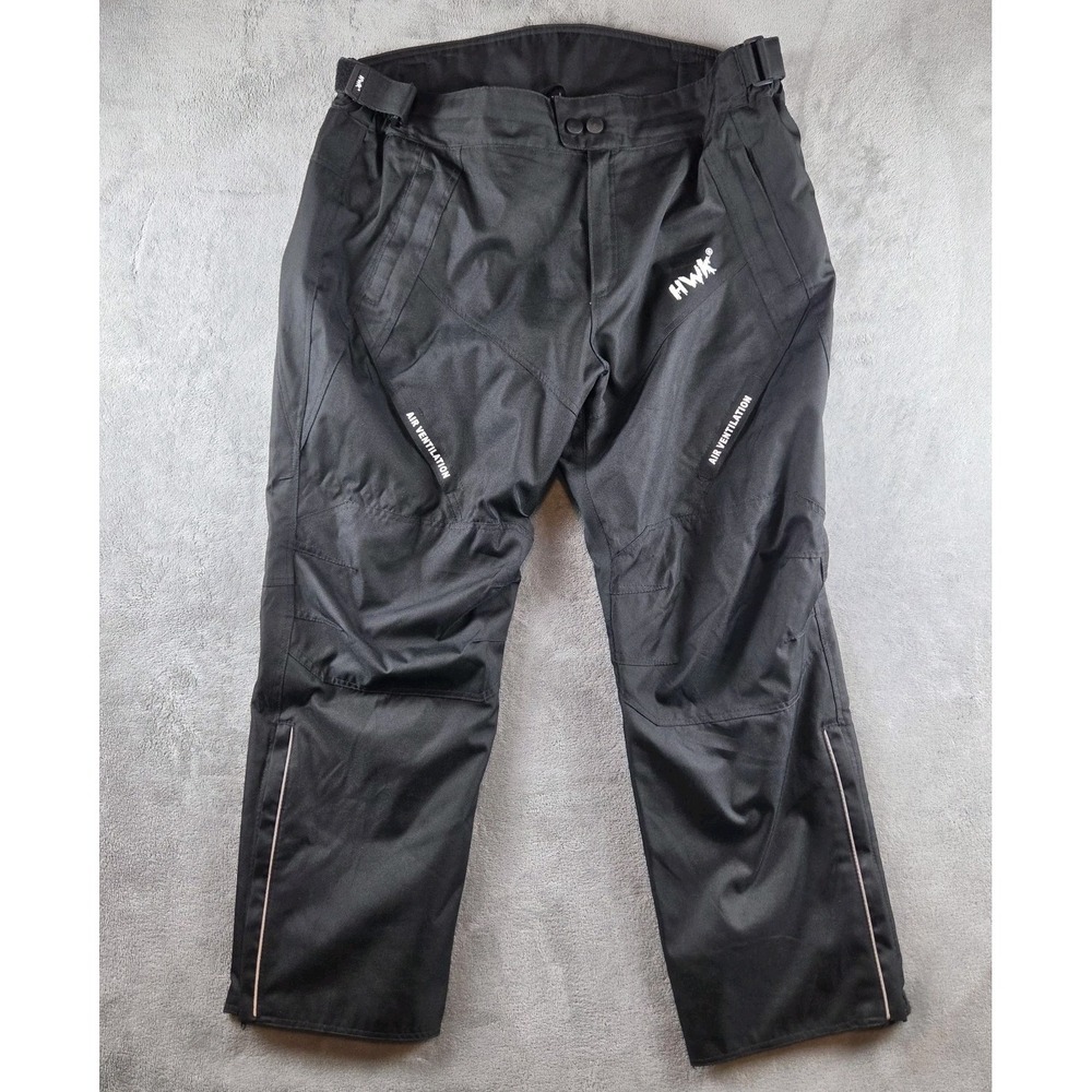 HWK‎ Motorcycle Riding Cargo Pants Mens 3XL 30"In Black Lined Mesh Motorsports